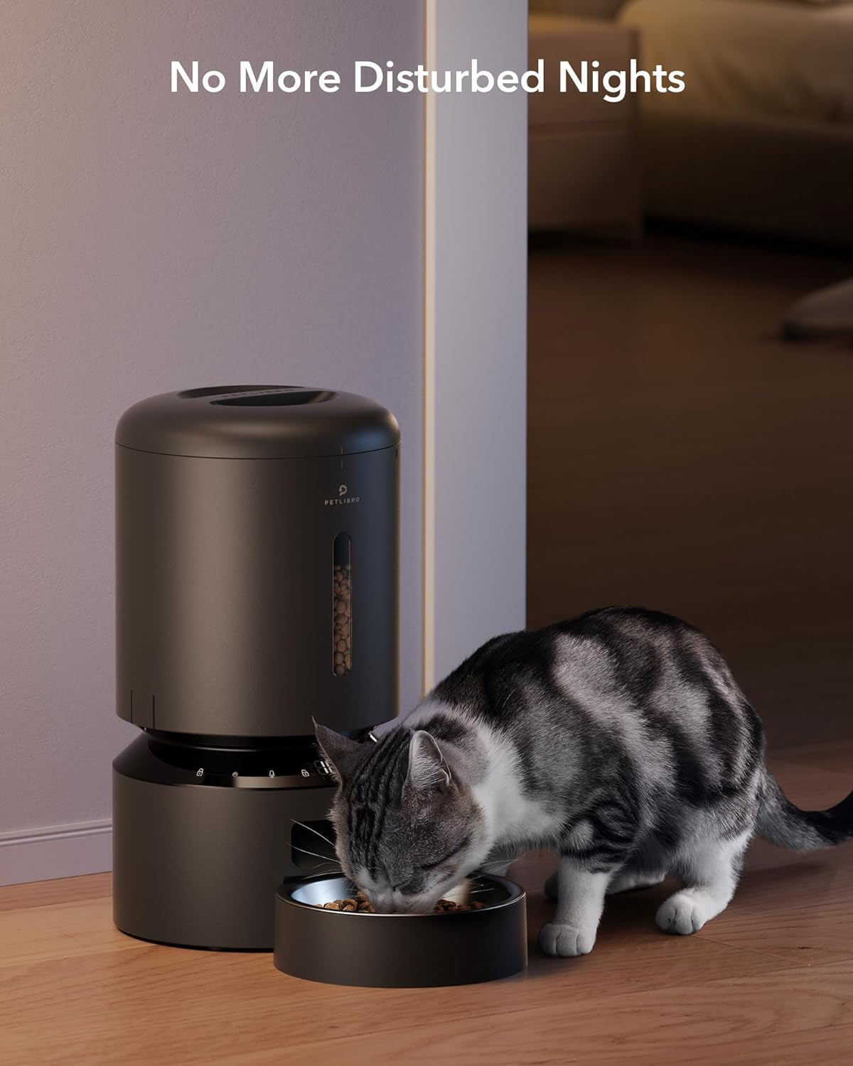 Automatic Cat Feeder Dog Food Dispenser Auto Timer Pet Feeding Tray, Low Food & Motion & Sound Alerts, 4L Basic